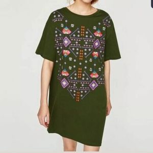 NWT Zara Trafaluc tribal print tee dress